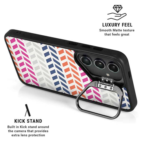 Striped Chevron Galaxy S25 Kickstand Case